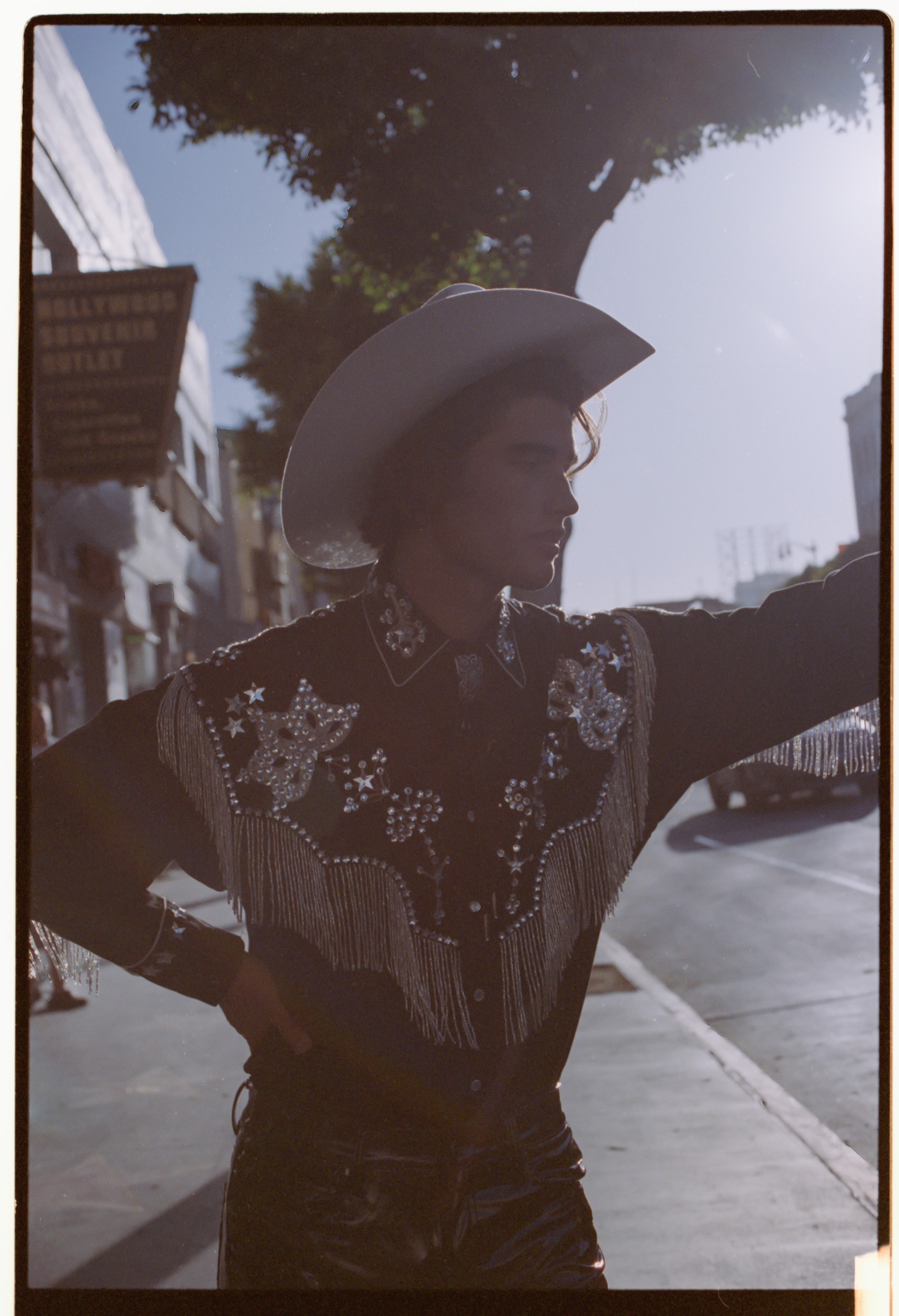 Midnight Cowboy fashion editorial - tassel shirt