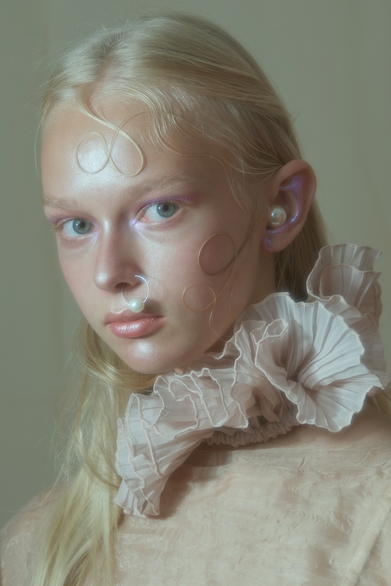 Mermaid beauty editorial - nose piercing