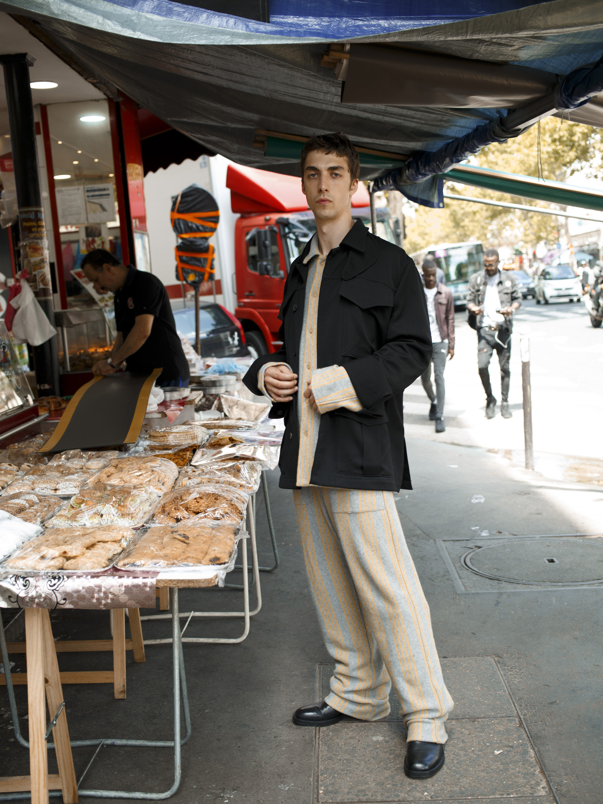 Street Life fashion editorial - black jacket