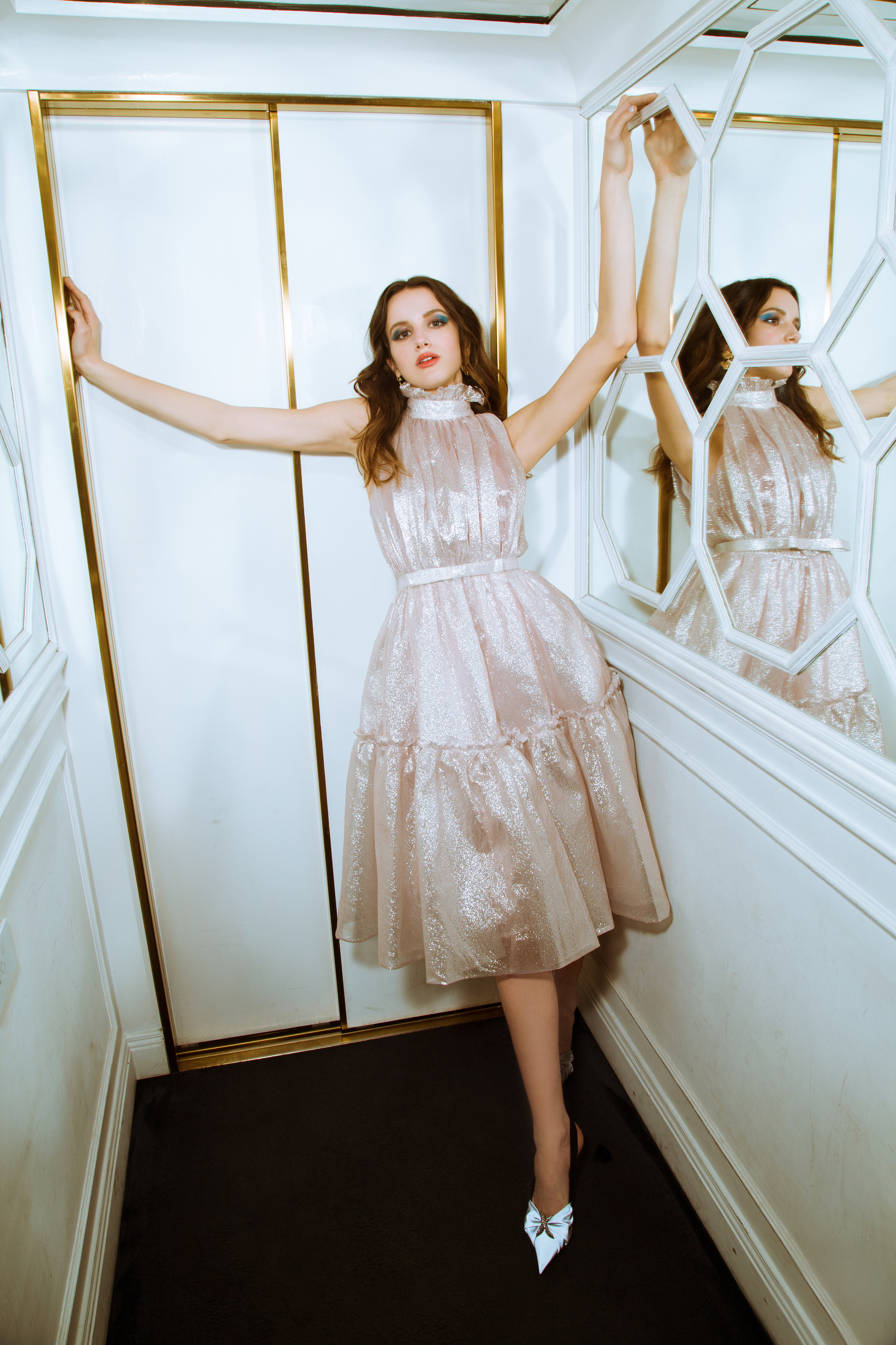 Roman holiday fashion editorial white dress