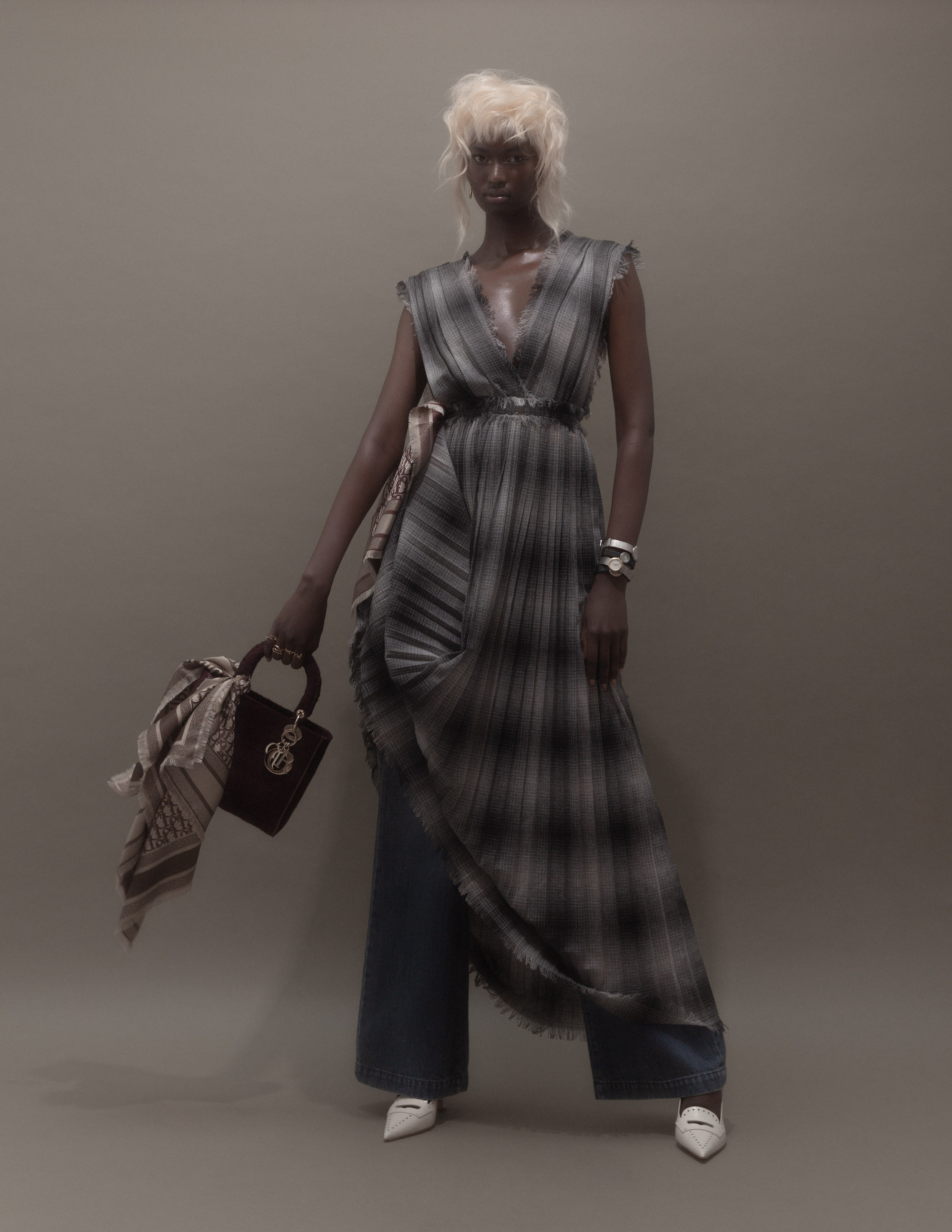 Dior Womens checked dress and bag