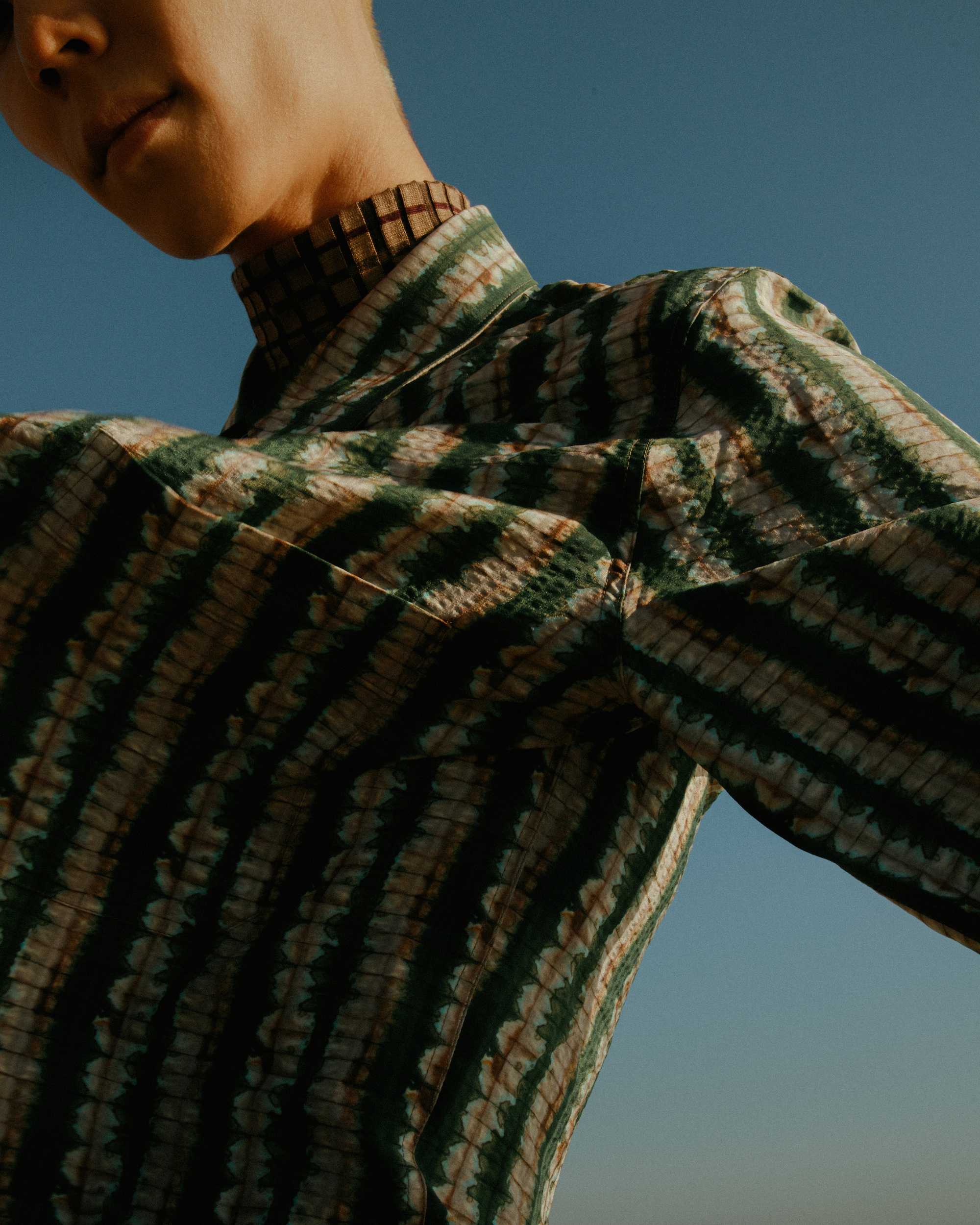Like The Wind Men's Fashion Editorial shirt closeup