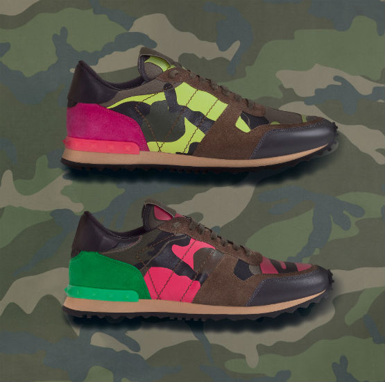 valentino rockrunner pink khaki camo