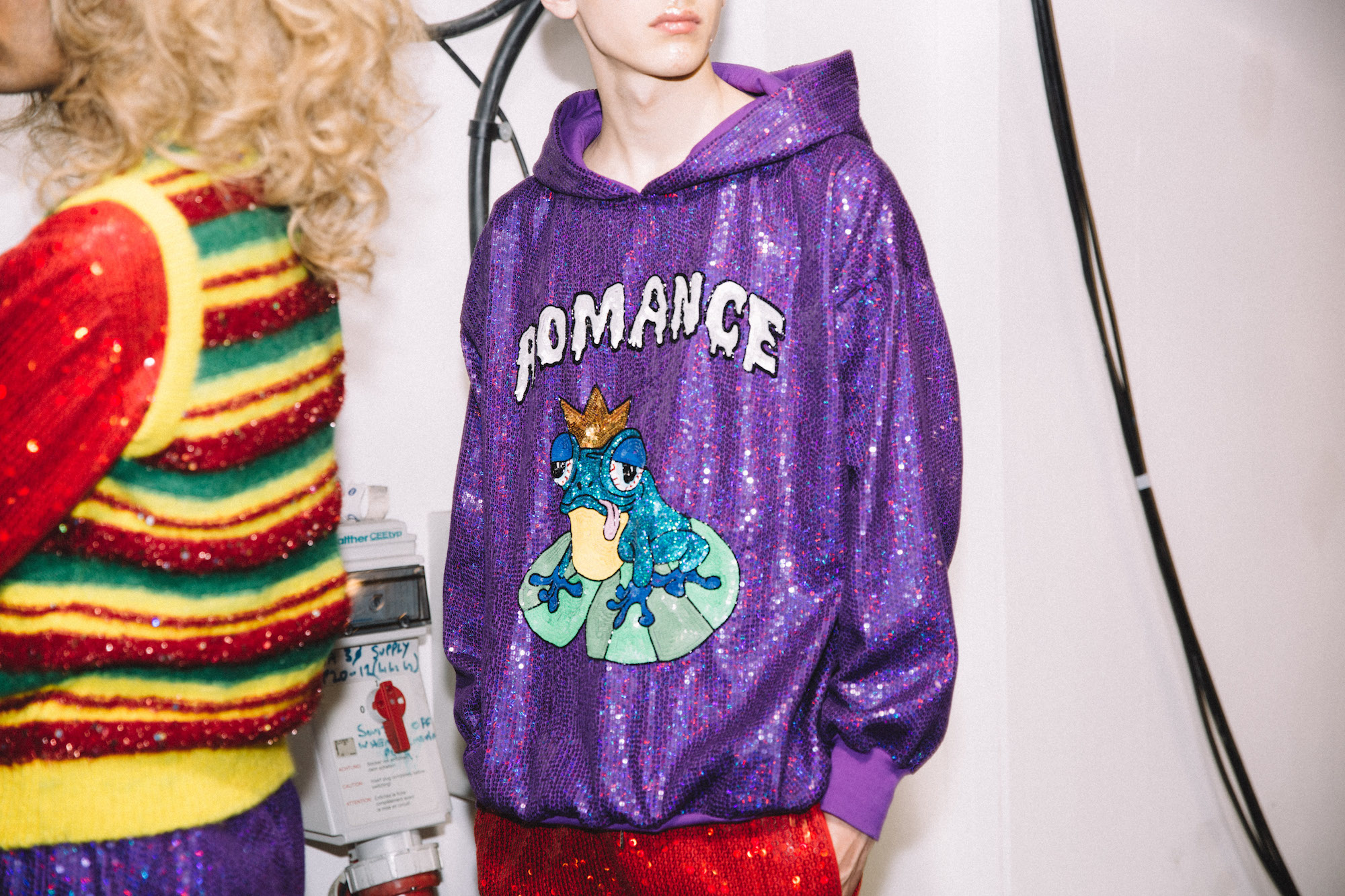 Ashish AW19 for LFW glitter romance hoodie Wonderland