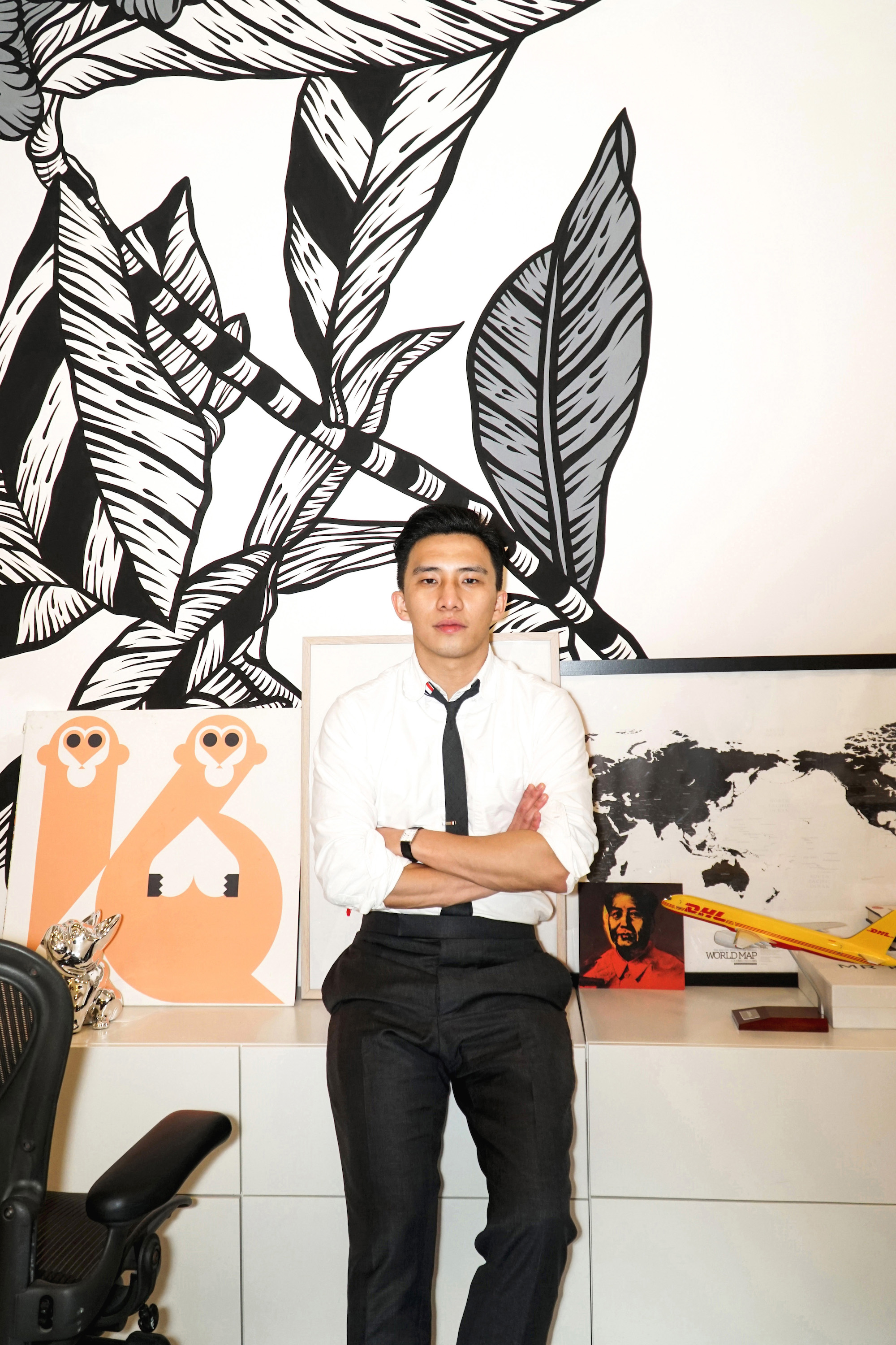 Founder of Casetify Wes Ng in office portrait Wonderland