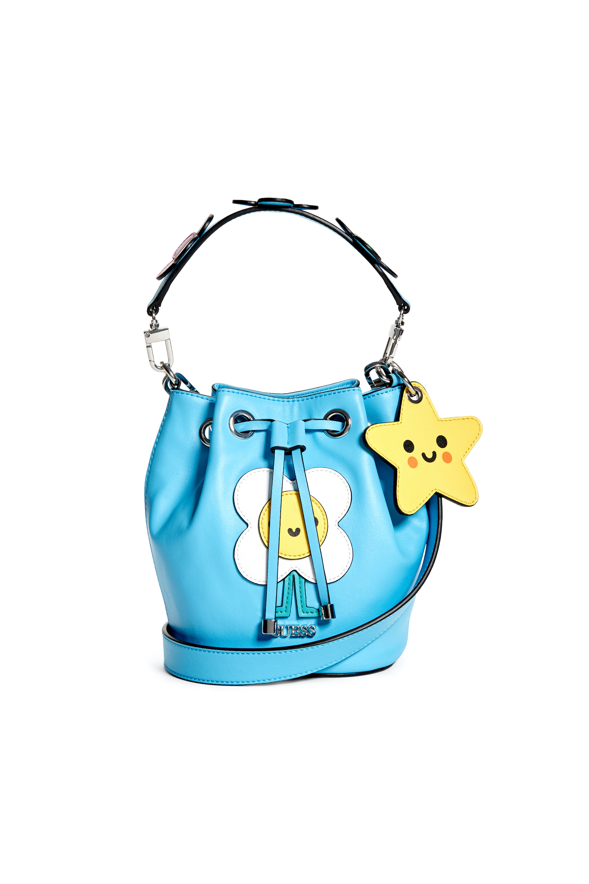 Guess x FriendsWithYou Blue Bucket Bag Wonderland