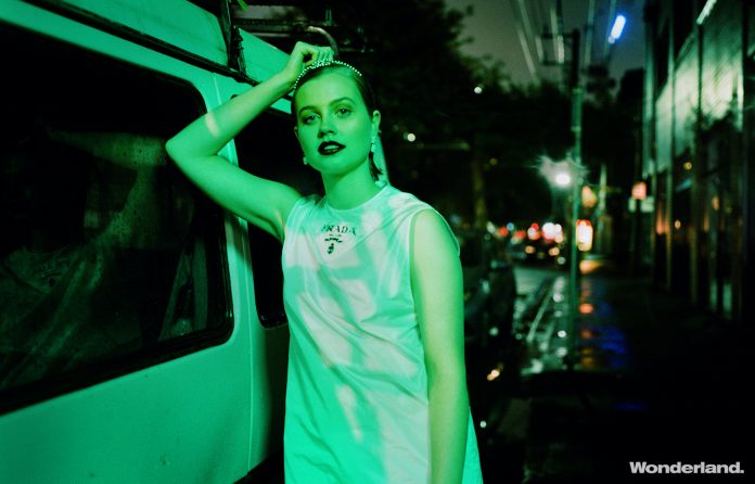 Angourie Rice Summer 2021 issue wearing neon green lighting – Wonderland