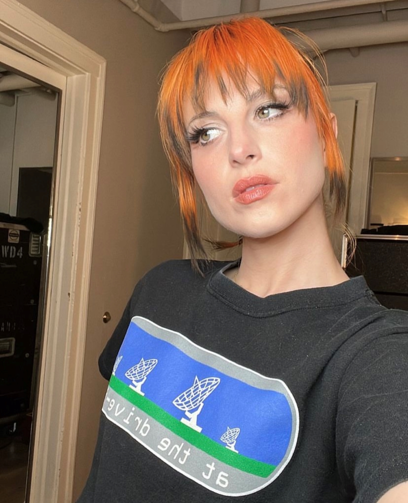 hayley williams pink and orange hair