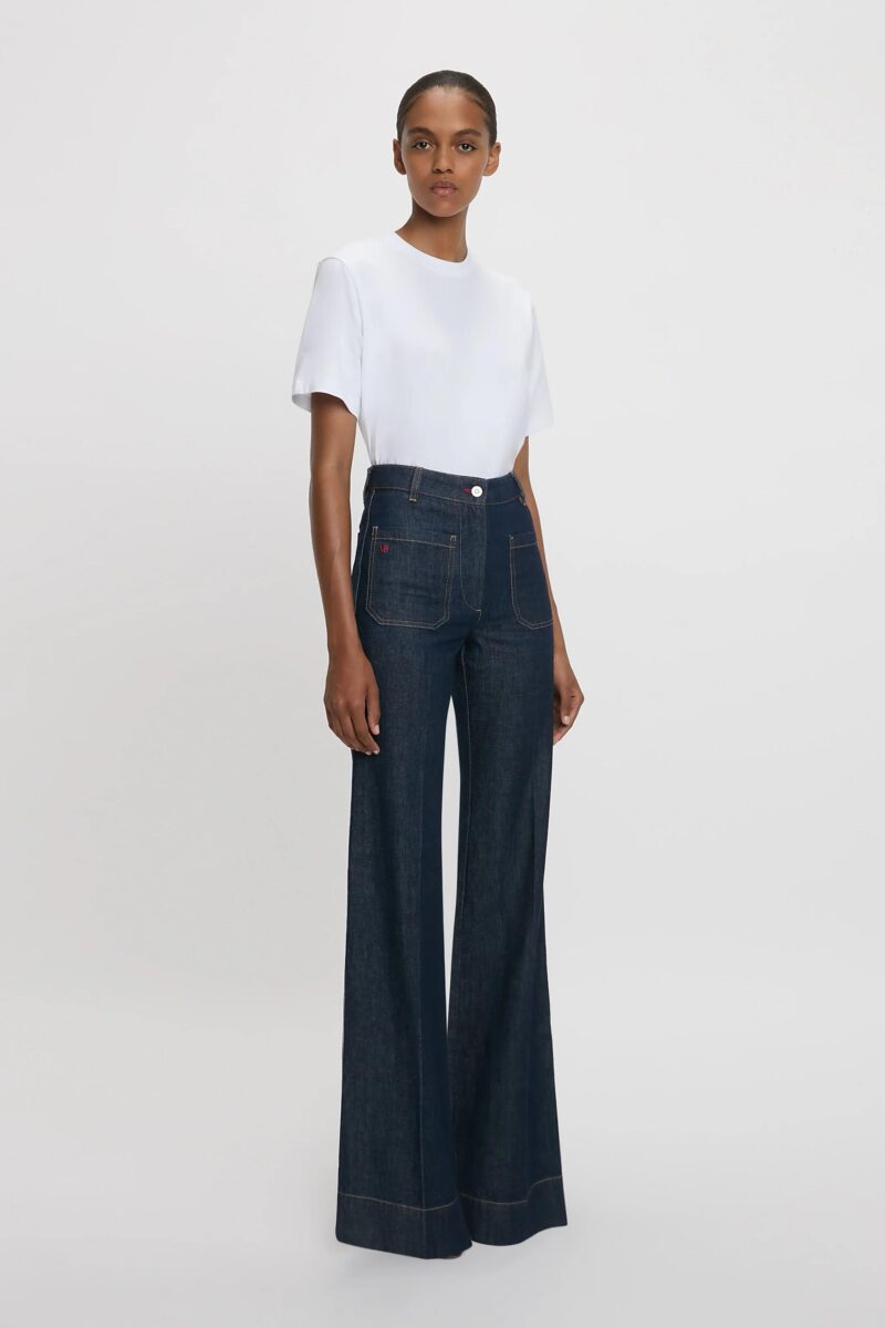 デニム・ジーパン VICTORIA BECKHAM JULIA COTTON DENIM JEANS Julia Jean In Broken Vintage Wash | Designer Jeans